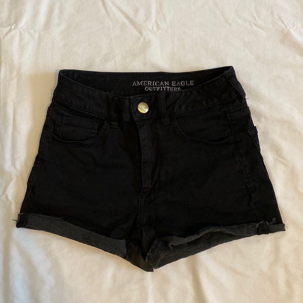 American eagle black shorts